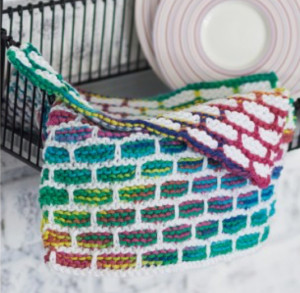 Axford, Connie - Mosaic Knitting  Brick Stitch Dishcloth_700x700